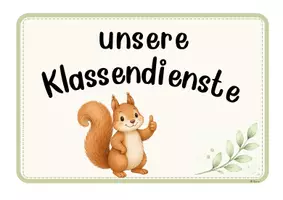 Vorschau - Poster - Tafelmaterial Eichhörnchenklasse | Diensteschilder - Seite 2
