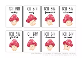 Vorschau - Anderer Materialtyp - Materialpaket Mutmachkarten | Verschiedene Designs mit positiven Affirmationen für Schüler:innen | Klasse 3–6 - Seite 3