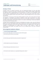 Vorschau - Arbeitsblätter - Arbeitsblatt Biologie Klasse 9 - Impfungen und Immunisierung - Deckblatt