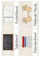 Vorschau - Poster - Klassendienste Dienste Klassenzimmerdekoration beige - Seite 1