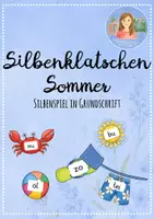 Vorschau - Spiele - Silbenklatschen im Sommer (Grundschrift) - Deckblatt