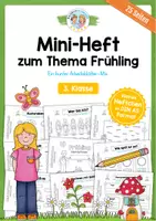 Vorschau - Arbeitsblätter - Mini-Heftchen: Frühling (3. Klasse) - Deckblatt