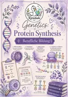 Vorschau - Arbeitsblätter - Genetics: Protein Synthesis – Bilingual Biology Worksheet with Solutions | Vocational Education - Deckblatt