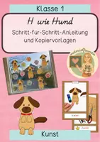 Vorschau - Arbeitsblätter - H wie Hund - Kunststunde 1. Klasse - Basteln - Fensterdeko - Deckblatt