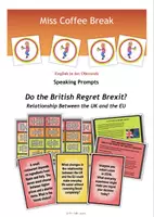 Vorschau - Bildkarten - Do the British Regret Brexit? - Relationship Between the UK and the EU (Speaking Prompts / Conversation Cards) - Deckblatt