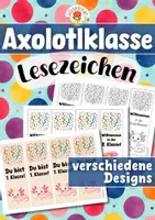 Vorschau - Mal- und Bastelvorlagen - Axolotlklasse - Lesezeichen (Klassentier) - Deckblatt