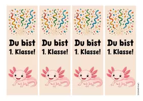 Vorschau - Mal- und Bastelvorlagen - Axolotlklasse - Lesezeichen (Klassentier) - Seite 2
