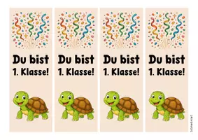 Vorschau - Mal- und Bastelvorlagen - Schildkrötenklasse - Lesezeichen (Klassentier) - Seite 2