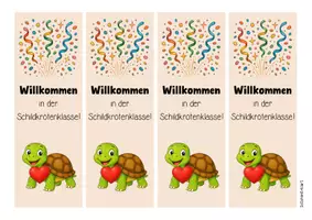 Vorschau - Mal- und Bastelvorlagen - Schildkrötenklasse - Lesezeichen (Klassentier) - Seite 3