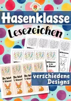 Vorschau - Mal- und Bastelvorlagen - Hasenklasse - Lesezeichen (Klassentier) - Deckblatt