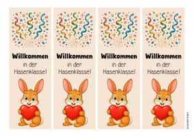 Vorschau - Mal- und Bastelvorlagen - Hasenklasse - Lesezeichen (Klassentier) - Seite 3