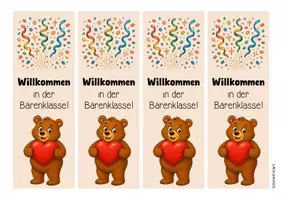 Vorschau - Mal- und Bastelvorlagen - Bärenklasse - Lesezeichen (Klassentier) - Seite 3
