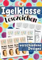 Vorschau - Mal- und Bastelvorlagen - Igelklasse - Lesezeichen (Klassentier) - Deckblatt