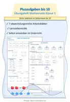 Vorschau - Arbeitsblätter - Plusaufgaben bis 10 - Arbeitsblätter. - Seite 1