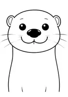 Vorschau - Mal- und Bastelvorlagen - Otterklasse: Bastelvorlage Otter. Einschulung. Schulstart. Schuljahresbeginn - Seite 1