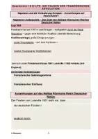 Vorschau - Arbeitsblätter - Folgen der Französischen Revolution: Außenpolitische Veränderungen in Europa und Deutschland durch Napoleon - Deckblatt