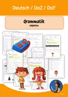 Vorschau - Arbeitsblätter - Deutsch DAZ/DAF Grammatik Adjektive - Deckblatt