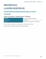 Vorschau - Unterrichtsreihen - Praxisfall Lagerlogistik: Kommissionierung und Versandkontrolle | Arbeitsblatt mit Lösungen - Deckblatt