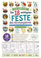 Vorschau - Arbeitsblätter - Die 18 wichtigsten Feste des Kirchenjahres – Religions-Arbeitsheft | Arbeitsblätter für den Religionsunterricht - Deckblatt