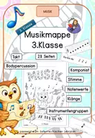 Vorschau - Stundenentwürfe - Musikmappe für die 3.Klasse, Kompetenzorientiert - Deckblatt