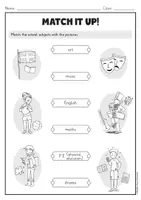 Vorschau - Arbeitsblätter - School Subjects – Schulfächer im Englischunterricht | differenzierte Arbeitsblätter Klasse 3–5 - Seite 1