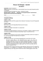 Vorschau - Arbeitsblätter - Materialpaket: Vorabi Genetik mit LK und GK-Ausfertigungen - Deckblatt