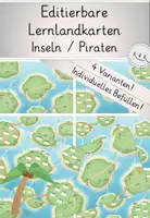 Vorschau - Fördermaterial/Inklusion - Materialpaket: Editiertbare Lernlandkarten, 14 Karten zum Selbstgestalten - Seite 1