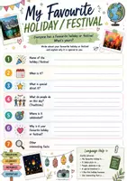Vorschau - Arbeitsblätter - My favourite holiday/festival - Deckblatt