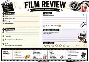 Vorschau - Arbeitsblätter - How to write a film review - Deckblatt