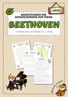 Vorschau - Arbeitsblätter - Beethoven Wissenssendung Musik – Quiz & Rätsel - Deckblatt