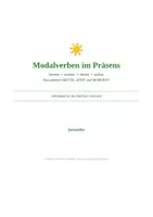 Vorschau - Arbeitsblätter - Modalverben im Präsens üben - Arbeitsblatt - Seite 1