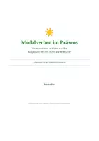 Vorschau - Arbeitsblätter - Modalverben im Präsens üben - Arbeitsblatt - Deckblatt