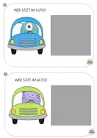 Vorschau - Arbeitsblätter - Klettaufgabe: visuelle Wahrnehmung - Wer sitzt im Auto? - TEACCH - Klettmappe - Sprachrekorder - Seite 2
