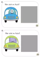 Vorschau - Arbeitsblätter - Klettaufgabe: visuelle Wahrnehmung - Wer sitzt im Auto? - TEACCH - Klettmappe - Sprachrekorder - Seite 3