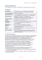 Vorschau - Stundenentwürfe - A-CE 2.1 DS1 Unterrichtsentwurf Mobilisation und Positionierung Pflegeassistenten - Deckblatt
