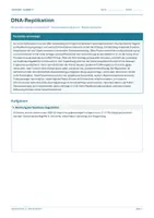 Vorschau - Arbeitsblätter - Arbeitsblatt Biologie Klasse 11 - DNA-Replikation - Deckblatt
