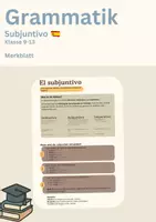 Vorschau - Arbeitsblätter - Spanisch: El subjuntivo - Grammatikübersicht (Klasse 9-12) - Deckblatt