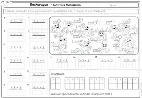 Vorschau - Arbeitsblätter - Rechenspuren - Schriftliche Multiplikation - Seite 2