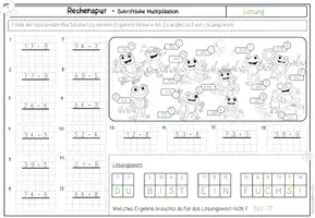 Vorschau - Arbeitsblätter - Rechenspuren - Schriftliche Multiplikation - Seite 3