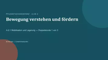 Vorschau - Präsentationen/Tafelbilder - A-2.1 DS 1 Präsentation Mobilisation / Positionierung — Doppelstunde 1 - Deckblatt
