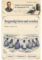 Vorschau - Arbeitsblätter - Bergpredigt hören und verstehen – Religion Klasse 9-10 - Deckblatt