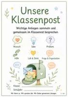 Vorschau - Arbeitsblätter - Klassenpost für den Klassenrat - Seite 1