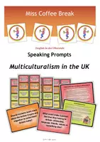 Vorschau - Arbeitsblätter - Multicultural Society in the UK / Multiculturalism (Speaking Prompts / Conversation Cards) - Deckblatt