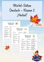 Vorschau - Spiele - Würfel-Sätze Herbst | Deutsch Klasse 2 | Satzbildung - Deckblatt