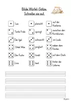 Vorschau - Spiele - Würfel-Sätze Herbst | Deutsch Klasse 2 | Satzbildung - Seite 3
