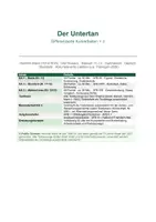 Vorschau - Unterrichtsreihen - Der Untertan (Heinrich Mann) – 3 differenzierte Klausuren mit Erwartungshorizont & Notenschlüssel | Oberstufe Kl. 11–13 - Deckblatt