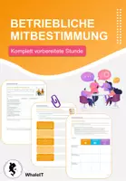 Vorschau - Arbeitsblätter - Betriebliche Mitbestimmung - Unterrichtsstunde - Wirtschaft - Deckblatt