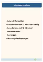Vorschau - Stationenlernen - Freebie Lesedomino Schulstart– kostenlos Sinnerfassendes Lesen - Seite 2
