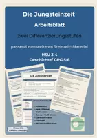 Vorschau - Arbeitsblätter - Arbeitsblatt Jungsteinzeit sesshaft Ackerbau Klasse 3-6 - Deckblatt