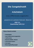Vorschau - Arbeitsblätter - Arbeitsblatt Jungsteinzeit sesshaft Ackerbau Klasse 3-6 - Seite 1